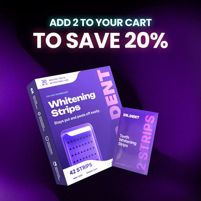 Purple Teeth Whitening Strips – Enamel Safe, Peroxide-Free