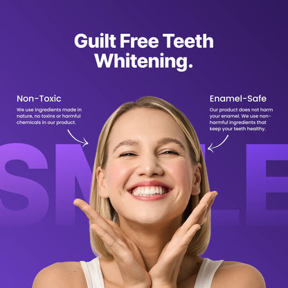 Purple Teeth Whitening Strips – Enamel Safe, Peroxide-Free