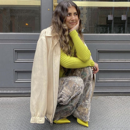 Loose-Fit Camo Cargo Pants
