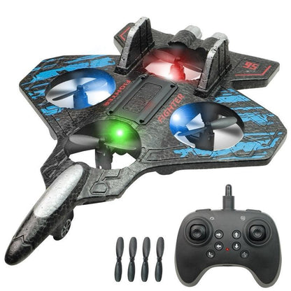 RC Stunt Fighter Jet – 360° Flips & LED Lights ✈️