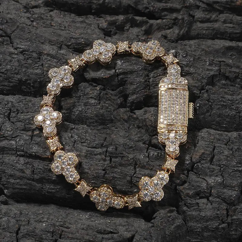 Lonovos ICE HUE 18K Gold Vacuum Plated Bracelet & Necklace Set