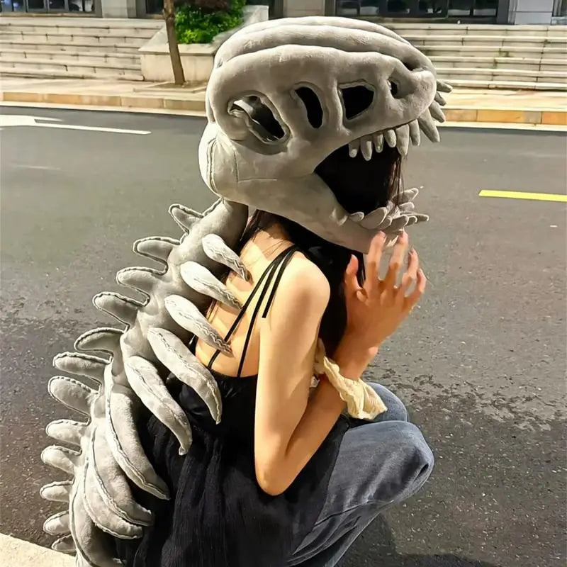 DinoBones™ – Premium Dinosaur Skeleton Plush Headpiece