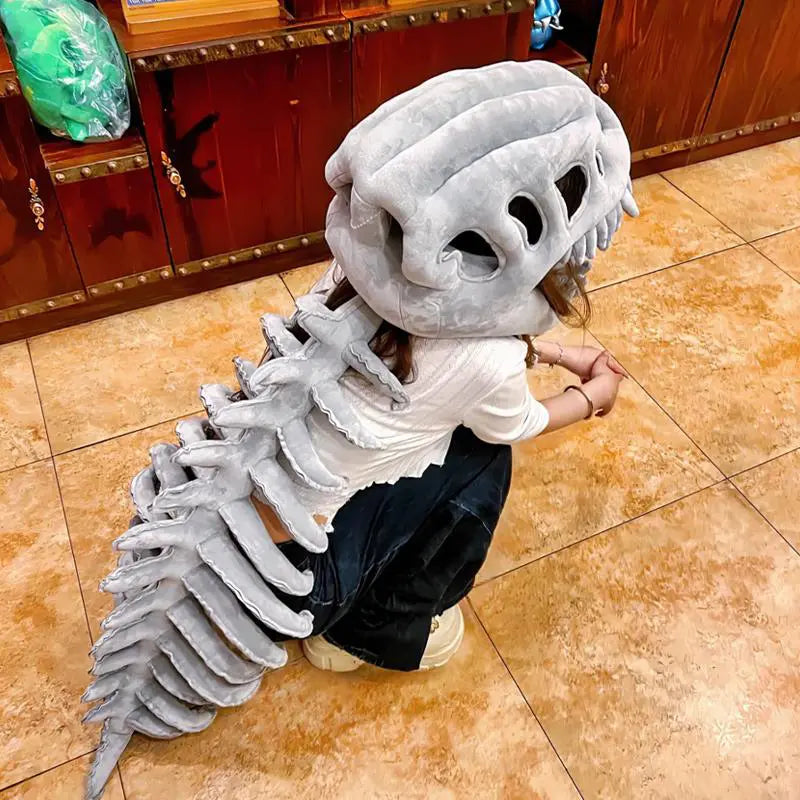 DinoBones™ – Premium Dinosaur Skeleton Plush Headpiece