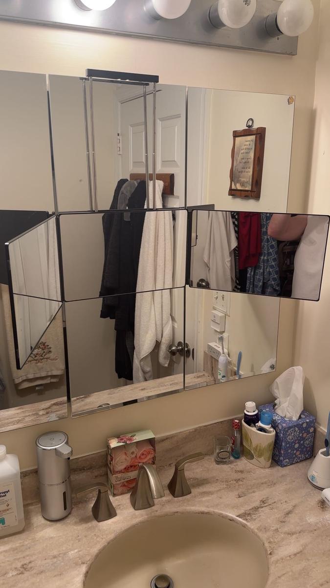 Lonovos 3-Way Adjustable LED Mirror – 360° Trifold Grooming & Styling Mirror