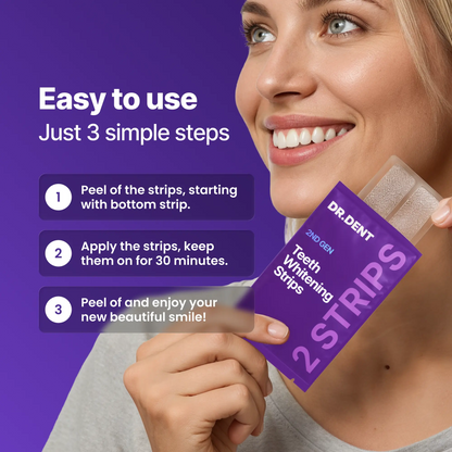 Purple Teeth Whitening Strips – Enamel Safe, Peroxide-Free