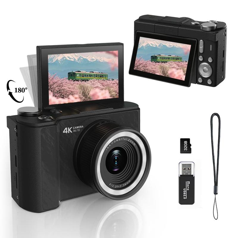 Lonovos 4K Y2K Flip Screen Vlogging Camera
