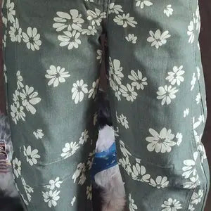 Floral Y2K Wide-Leg Jeans