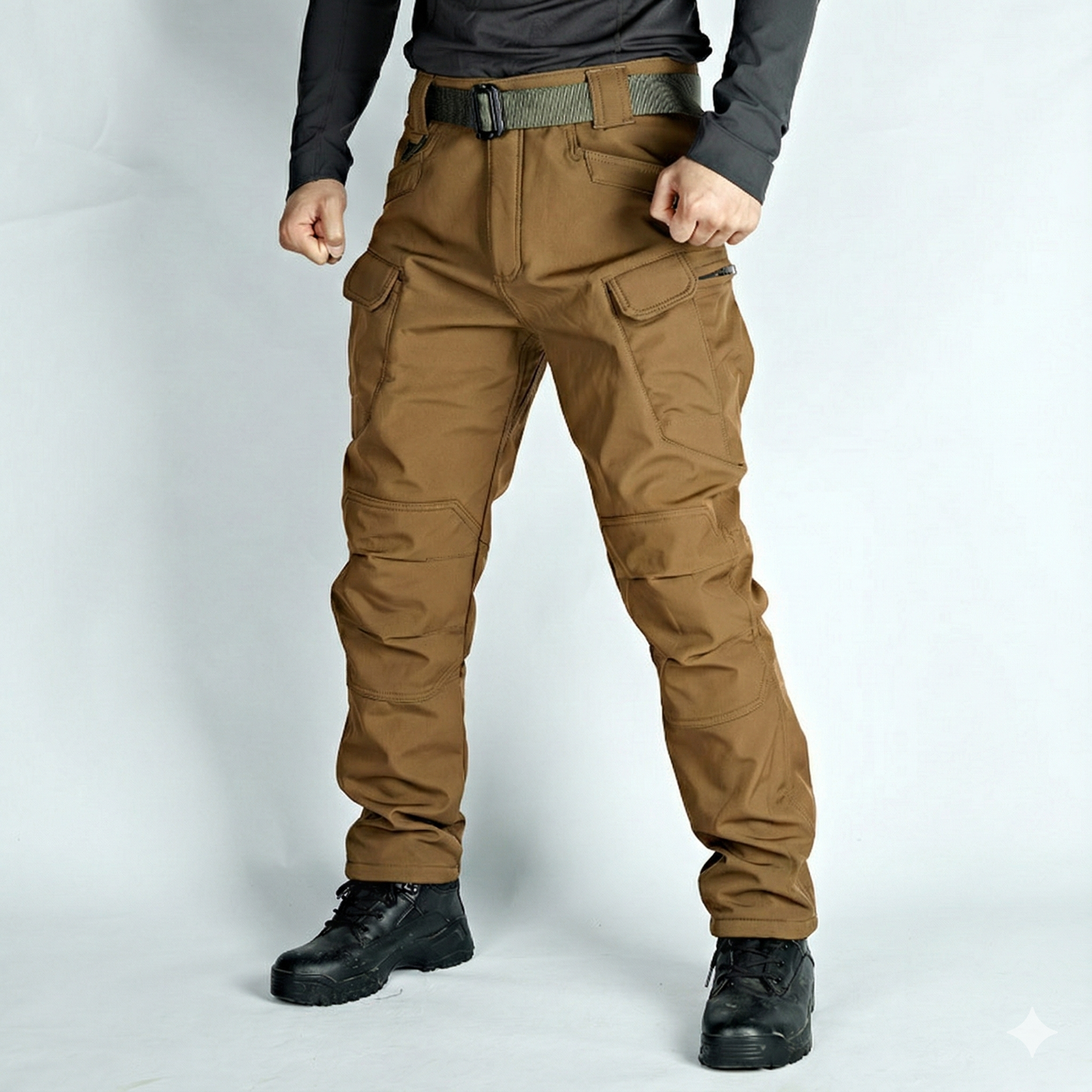 Pantalon tactique d’hiver softshell imperméable doublé en polaire