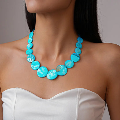 Lonovos Double Layer Green Acrylic Choker – Vintage Beaded Statement Necklace