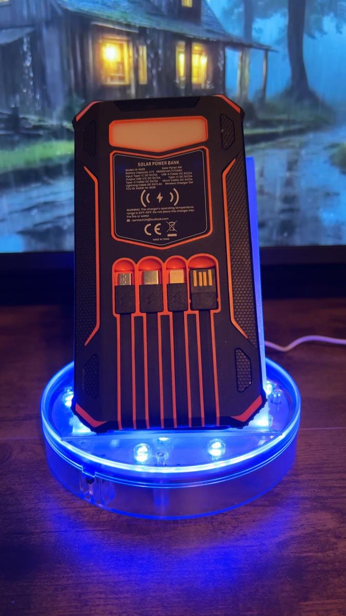 Lonovos 48000mAh Solar Power Bank – 15W Fast Charge, 4 Cables, 7 Outputs