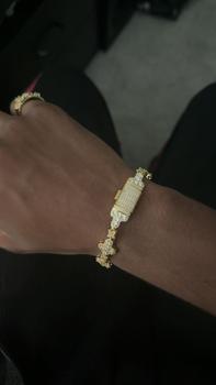 Lonovos ICE HUE 18K Gold Vacuum Plated Bracelet & Necklace Set