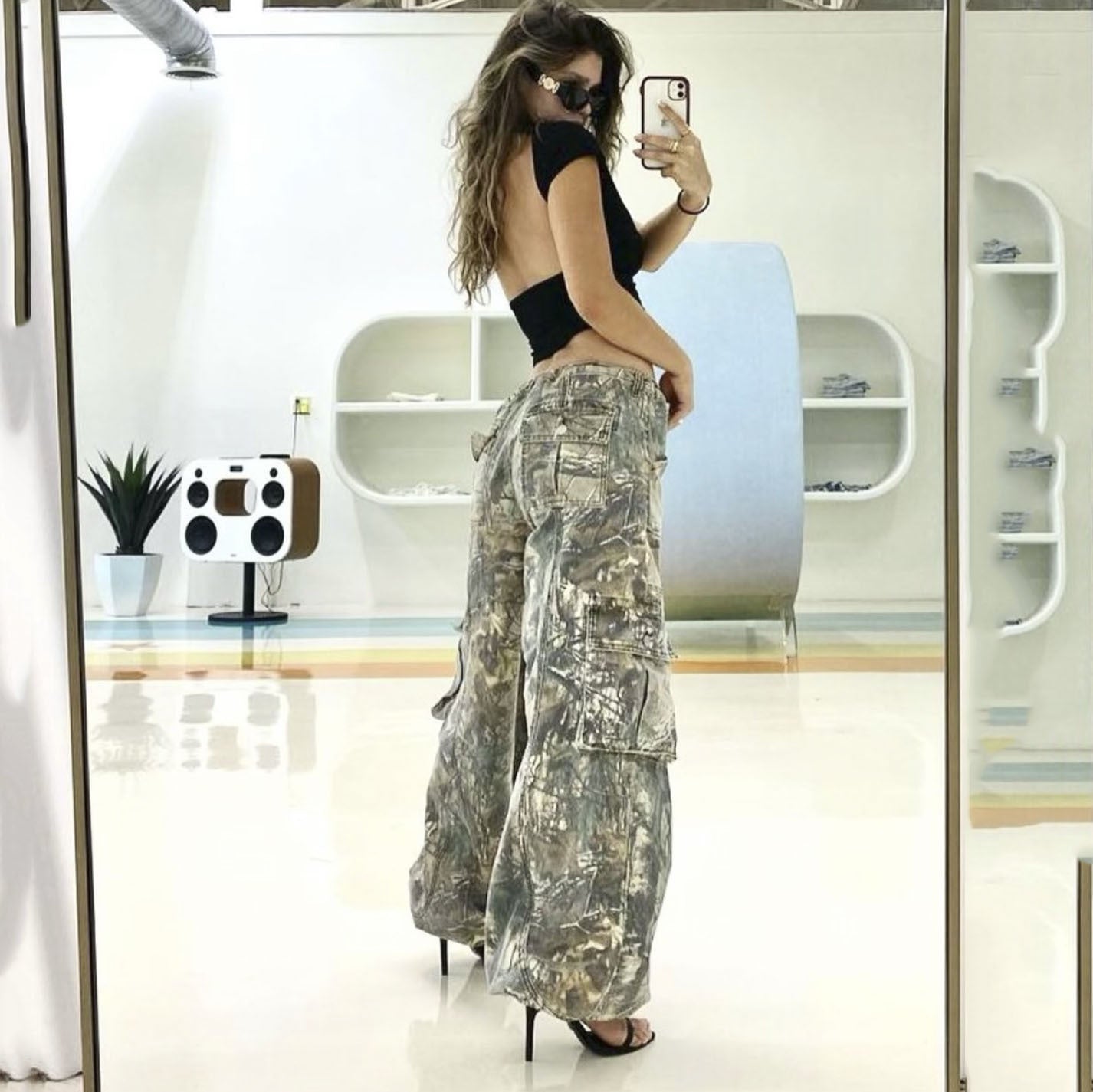 Loose-Fit Camo Cargo Pants