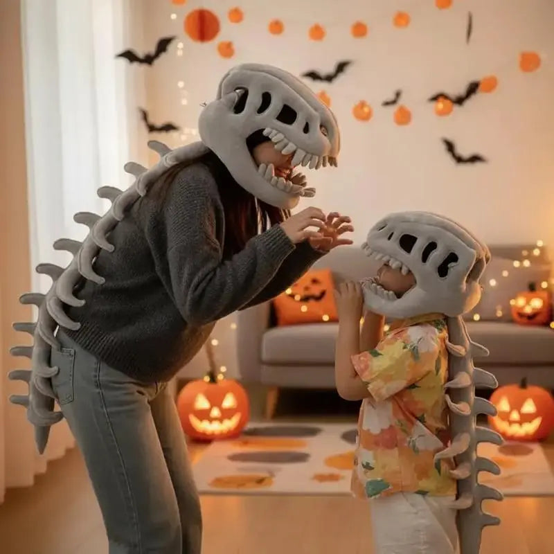 DinoBones™ – Premium Dinosaur Skeleton Plush Headpiece